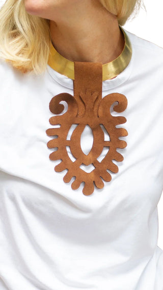 Olivia Cut Out Suede Pendant