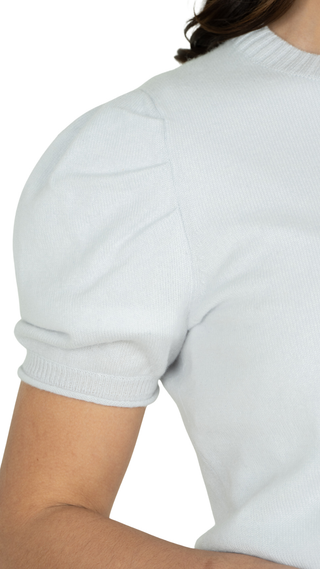 Crewneck Knit, Barely Blue