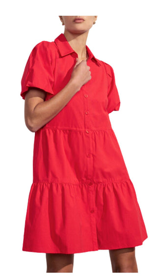 Havana Mini Dress Carmine Red