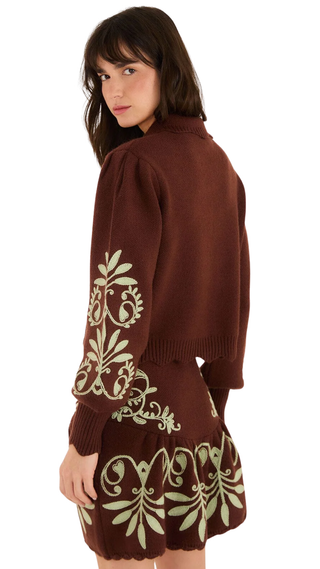 Brown Knit Blouse