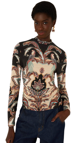 Tapestry Dream Beige Jersey Blouse, Tapestry Dream Beige
