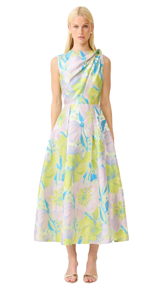 Rhea A Line Midi Dress - Floral Multi