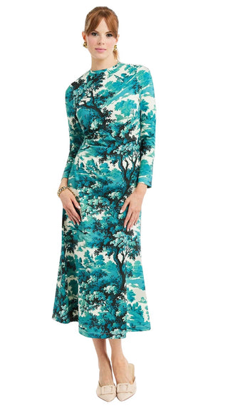 Gabriella Midi Dress - Ceramic Toile