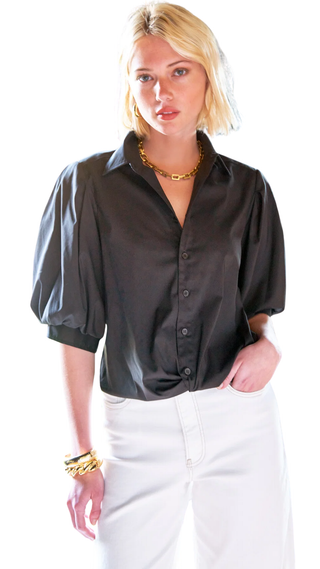 Bomba Shirt Solid Silky Poplin, Black