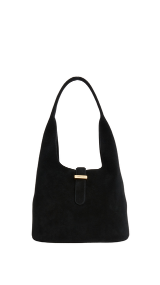 Khai Suede Hobo Bag - Black