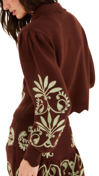 Brown Knit Blouse