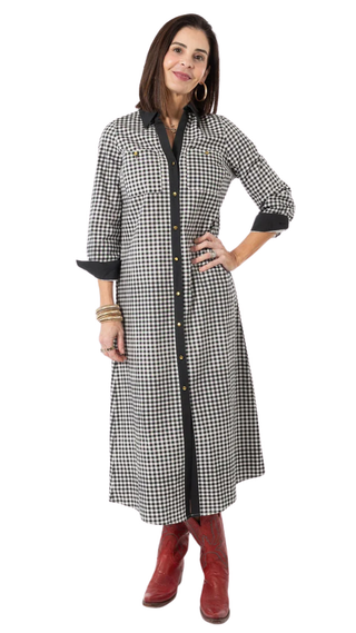 Harper Dress - Black Gingham