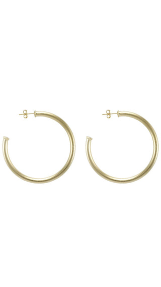 Small Everybody's Favorite Hoops- Brushed Gold