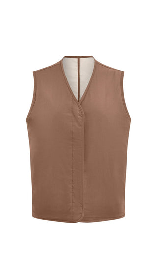 Lori Reversible Gilet - Ash Taupe/ Birch