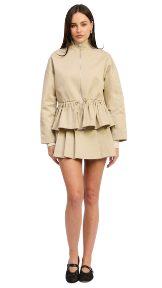 Annie Bomber Jacket Brandsen Saison, Beige Navy