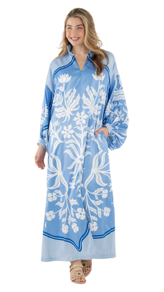 Fiona Dress - Dutch Tile