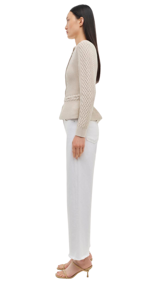 Andi Peplum Jacket, Stone