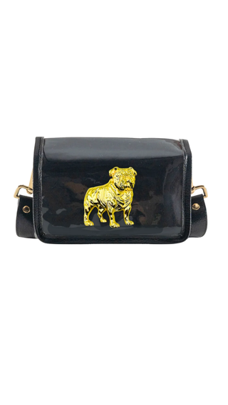 Petite Black Clear Stadium Bag With Bulldog - Black