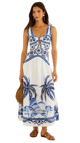 Wonderful City Mix Off-White Maxi Dress
