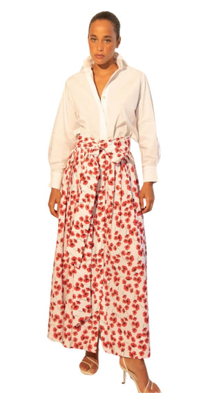 Lia Maxi Skirt - Poppy Red