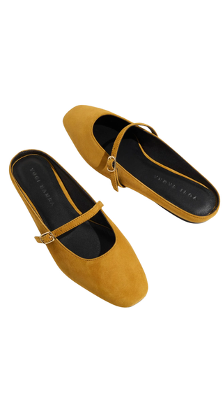Lily Flat - Ochre Suede