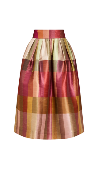 Miranda Ball Midi Skirt, Royal Tartan