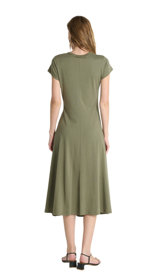 Frida Twist Midi Dress - Olive