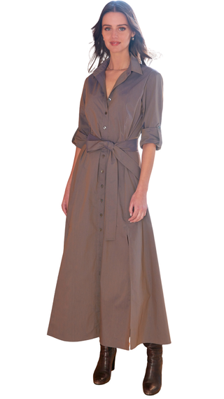 Long Laine Dress Weathercloth, Topaz