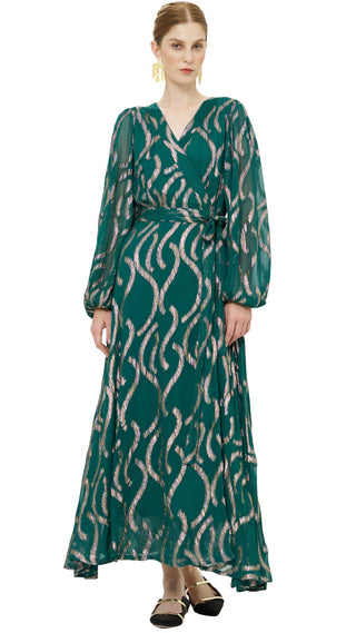 Wrap Dress - Borealis Jade Borealis Jade / XS Wrap Dress - Borealis Jade Borealis Jade / XS