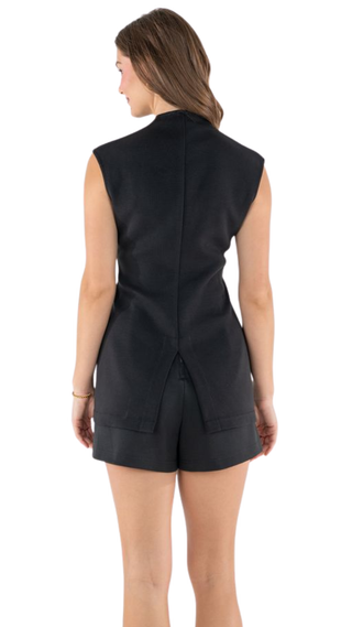 Gwen Tunic - Black, Blackstretch Knit