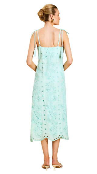 Salvador Tassel Midi Dress, Tidal Blue