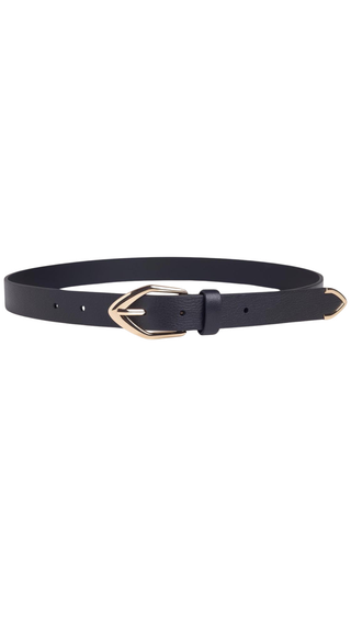 The Dakota Belt - Black/Polished Gold