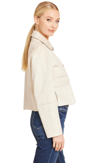 Faux Suede 2 Pocket Jacket - Beige