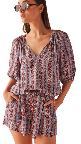 Isla Blouse - Omari Hibiscus