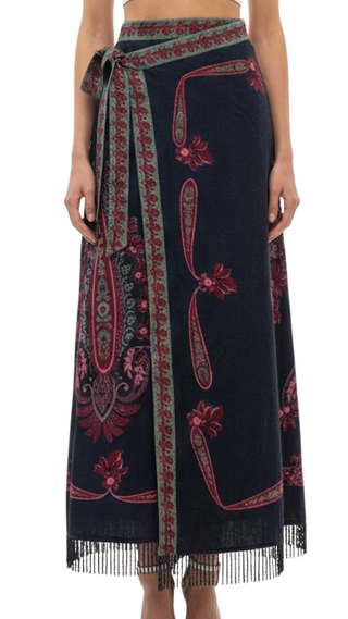 Wiley Wrap Skirt, Obscura