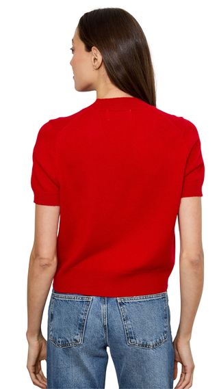 Vneck Cardi Short Sleeve, Postbox