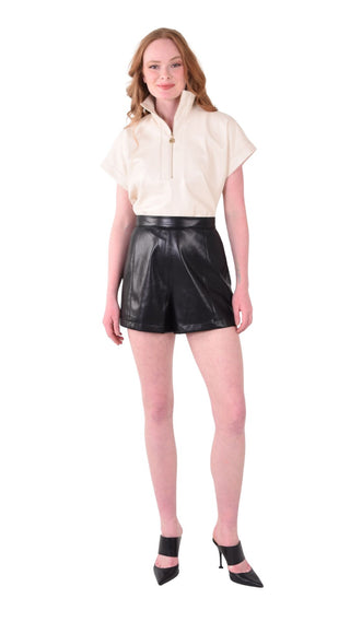 Tailored Short - Black Vegan Leather