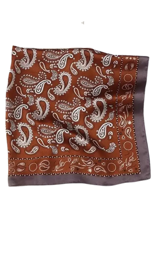 Paisley Pattern Scarf - Rust