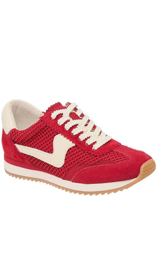 Mesh Sneaker - Crimson Woven Mesh