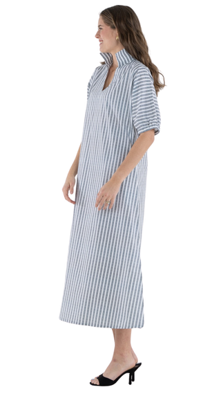 Poppy Maxi - Black Stripe, Black Stripecotton Poplin