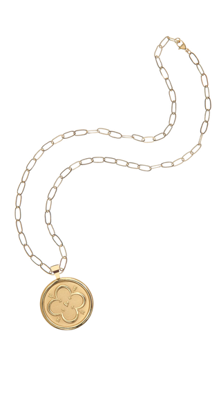 LOVE JW Original Pendant Coin - 18" Drawn Link Chain