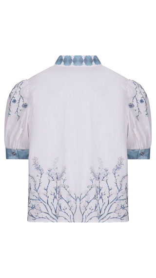 Poppy Blouse - Indigo Coral