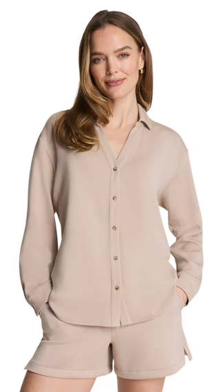 Spanx® Airessentials® Oversized Button Down, Dune