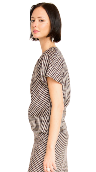 Marais Silk Top, Shadowline Plaid