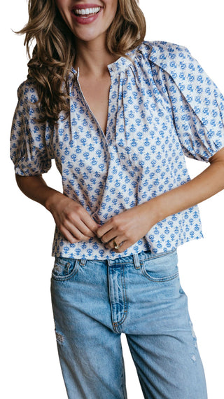 Henley Blouse - Lotus