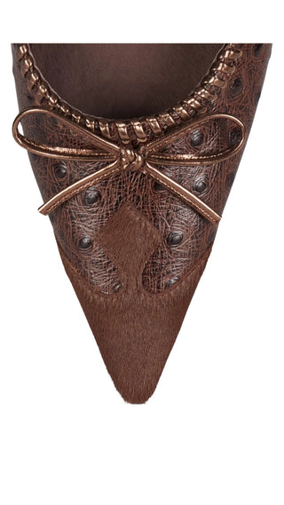 Clara Brown Ostrich Mule with Heel
