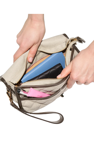 Small Astor Convertible Clutch - Sandy Linen