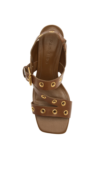 Buckle Block Heel Sandal, Sand