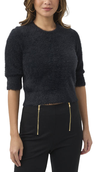 Maliah Fuzzy Sweater - Black