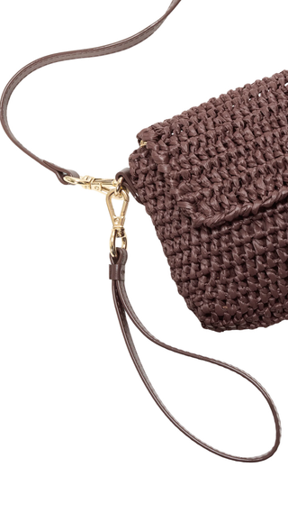 Brown Crochet Convertible Crossbody - Brown