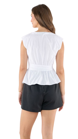 Aria Top - White, Whitecotton Poplin