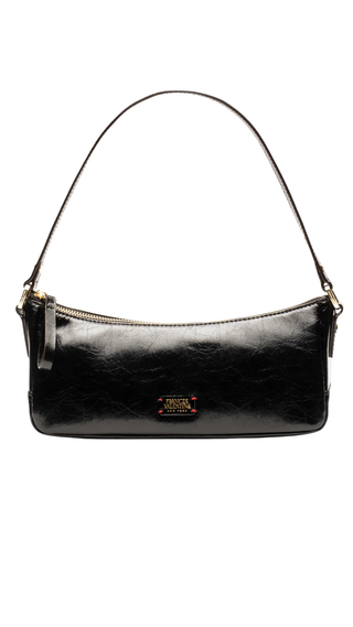 Mia Crinkled Leather - Black