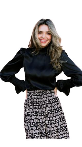 Heather Top, Black