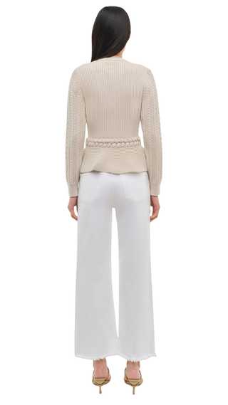 Andi Peplum Jacket, Stone