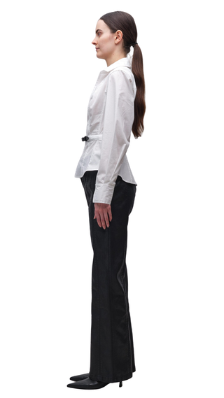 Loriel Belted Shirt, White